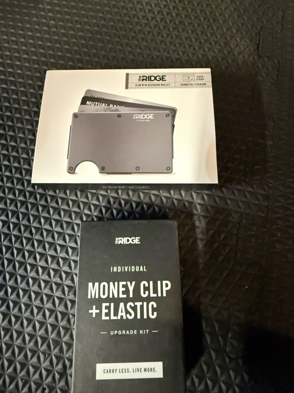 Ridge wallet gunmetal titanium new with money clip